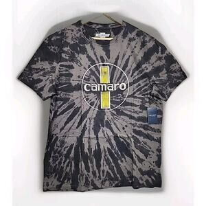 Lucky Brand Chevrolet Camero Shirt Mens XL Crew Neck Tie Dye Gray NWT